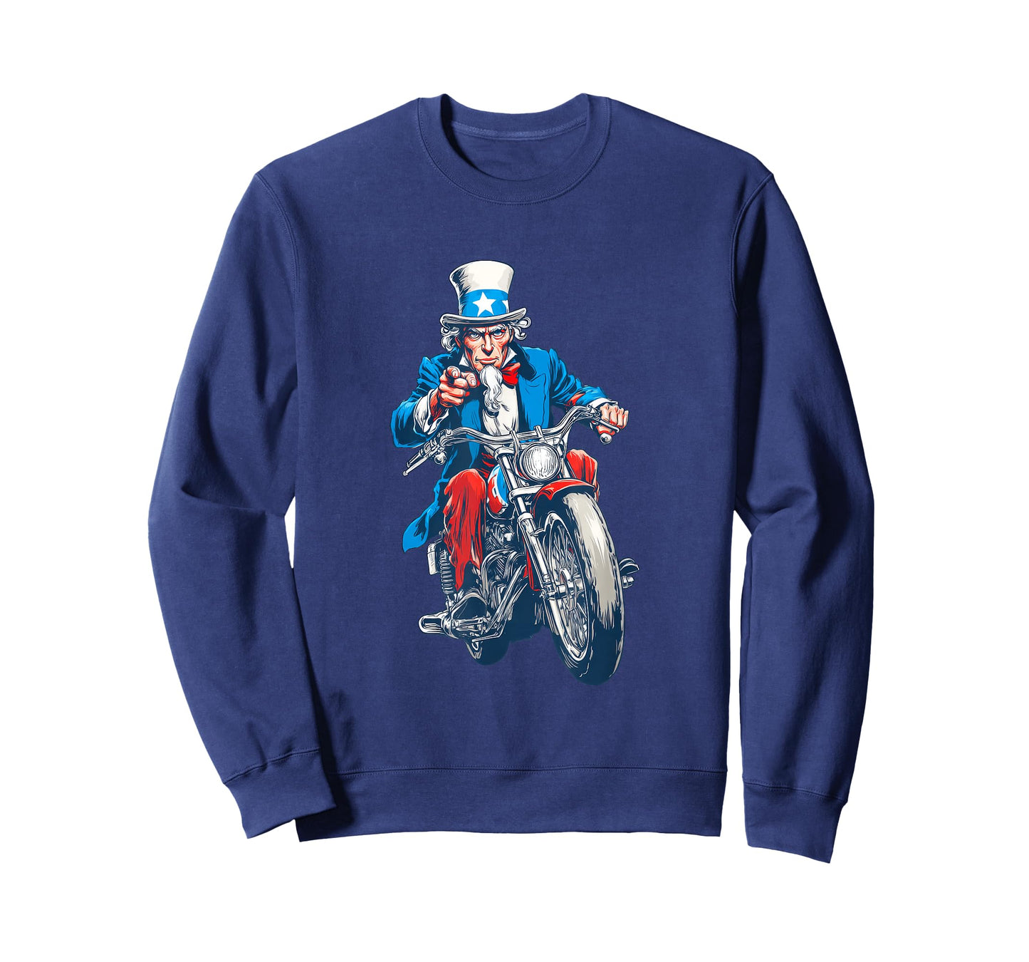 Funny Motorcycle in Patriotic US Colors Costume T-Shirt