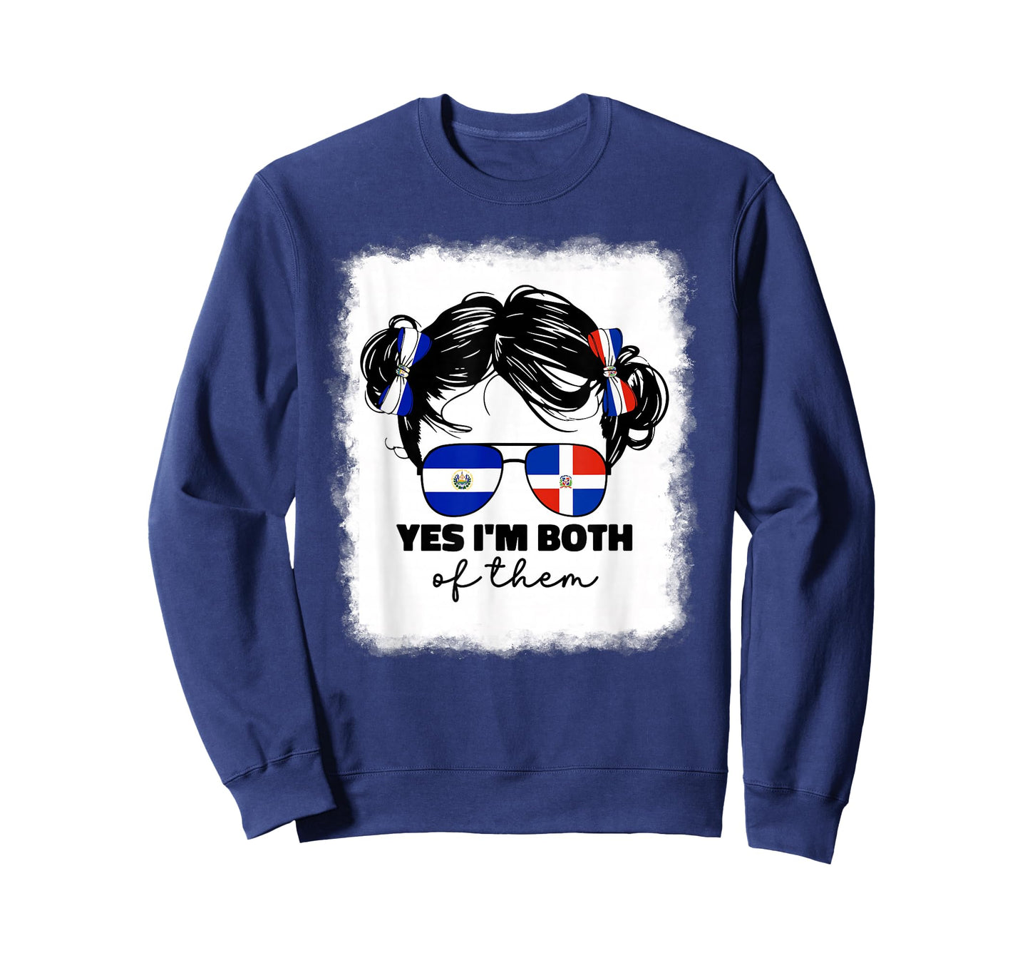 Half Dominican And Salvadorian El Salvador Flag Kids Girls T-Shirt