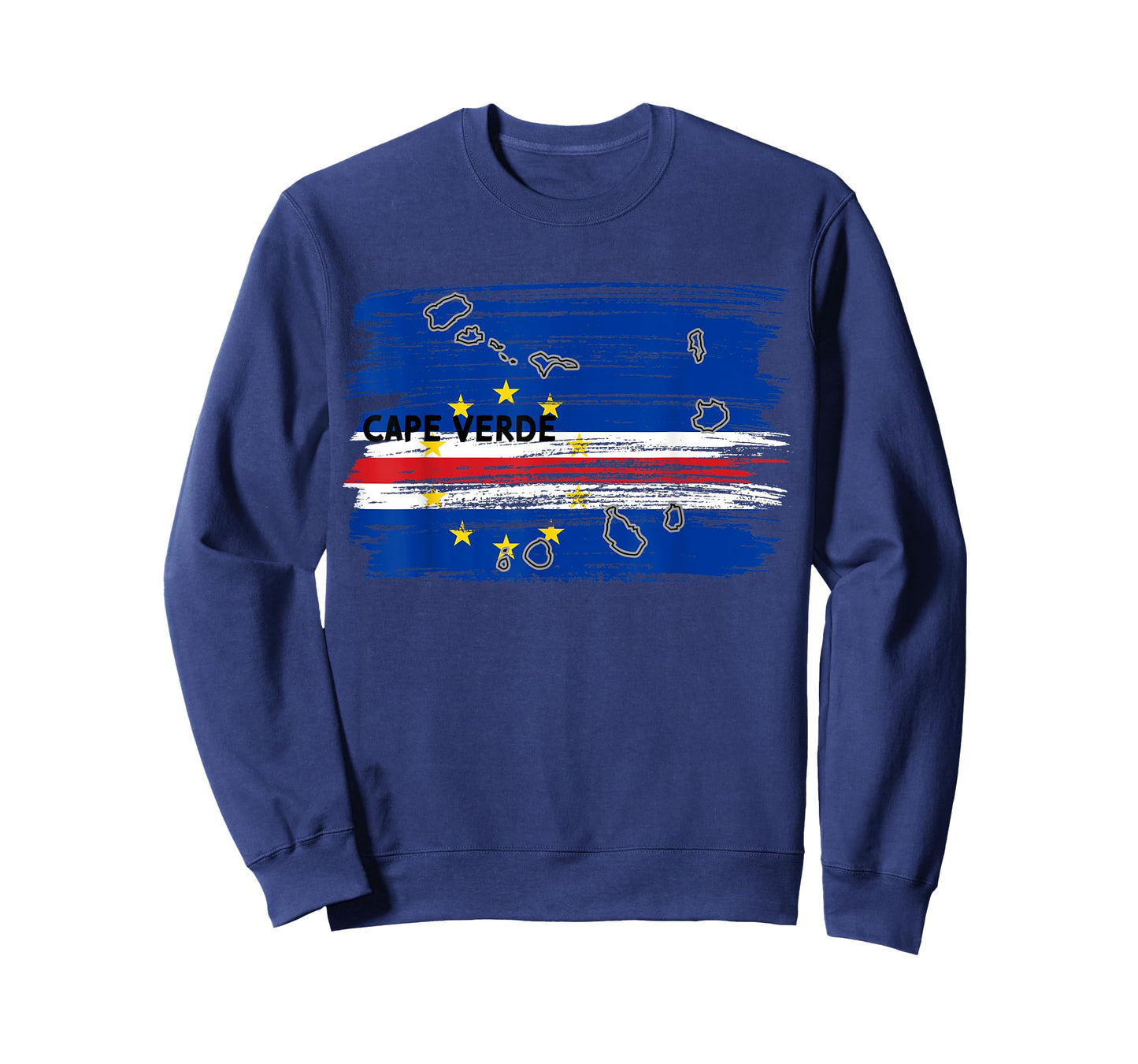 Cape Verdean flag drawing by brush, sketch of Cape Verde map T-Shirt