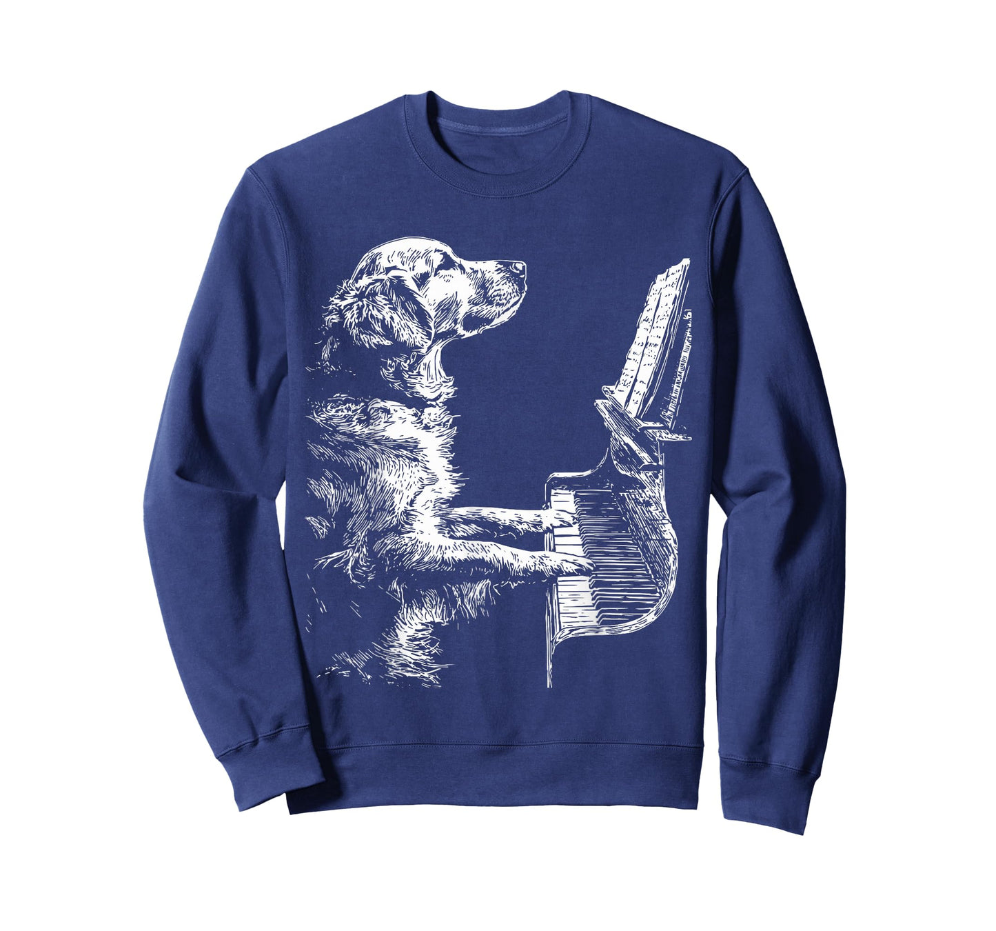 Funny Golden Retriever Dog Playing Piano Art Pianist Graphic T-Shirt