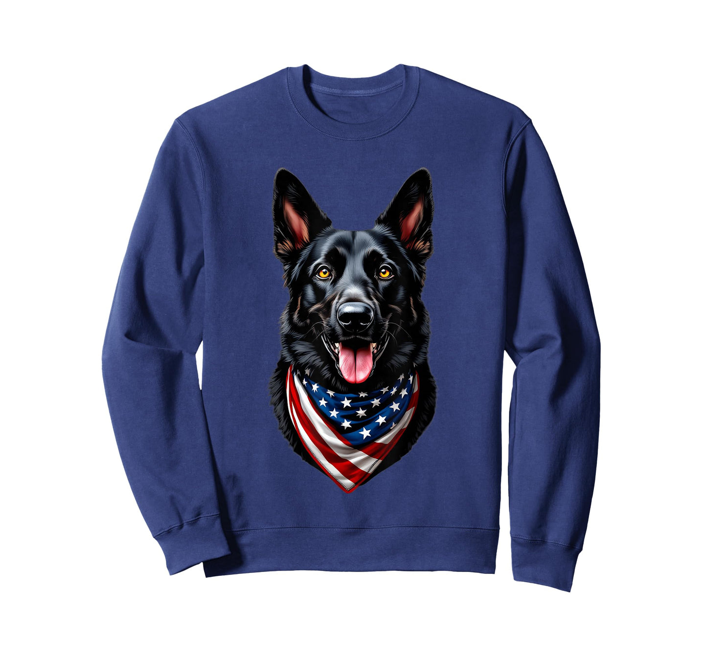 Black German Shepherd USA Flag 4th Of July German Shepherd T-Shirt