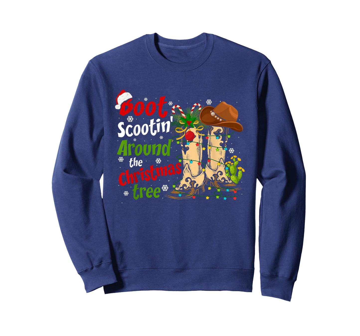 Boot Scootin' Around The Christmas Tree Country Western T-Shirt