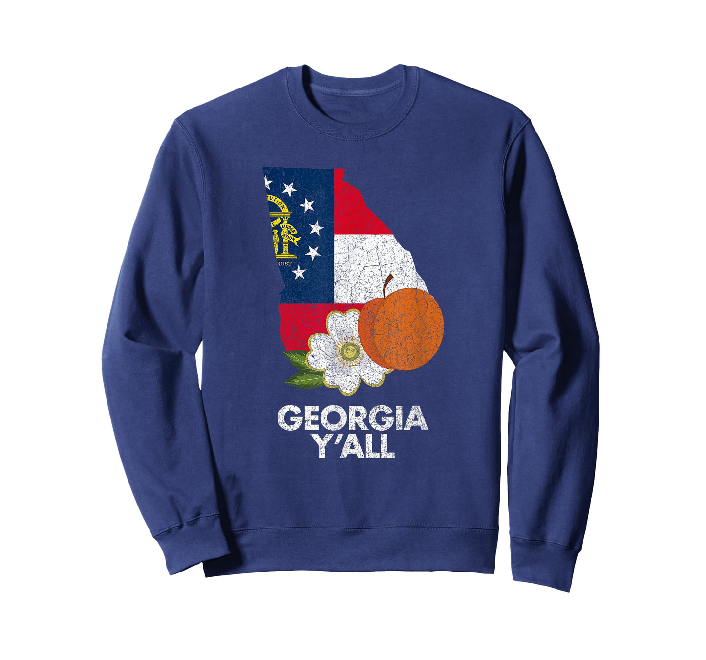 Vintage State of Georgia T-shirt Flag Peach Y'all T-Shirt