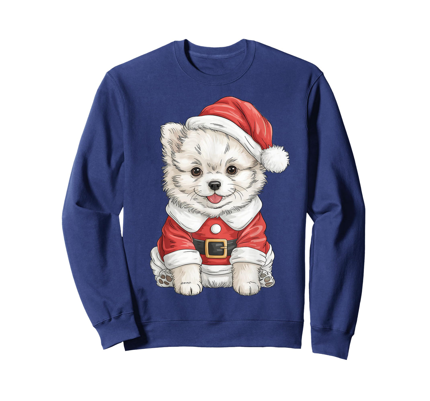 Cute Christmas Pomeranian Santa Pom Dog Lover T-Shirt