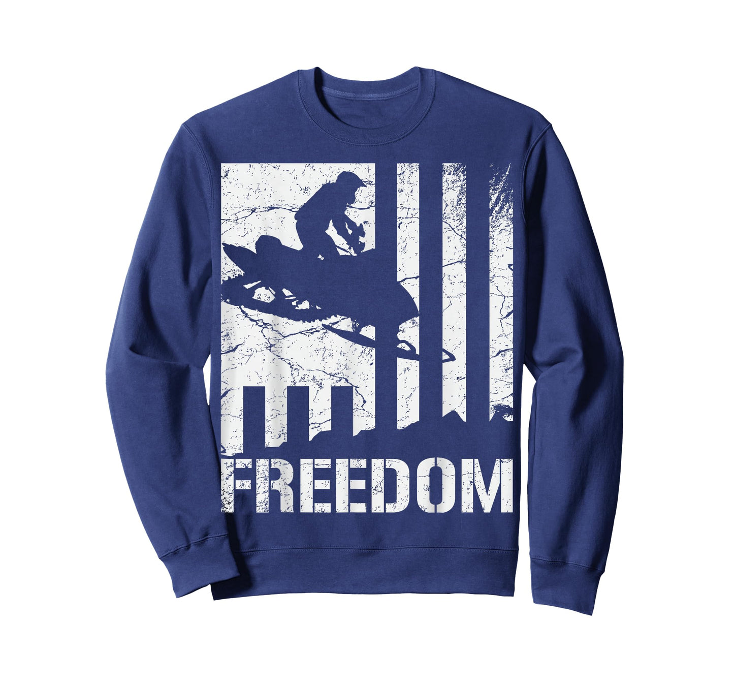 Snowmobile Snowmobiling Freedom Flag T-Shirt