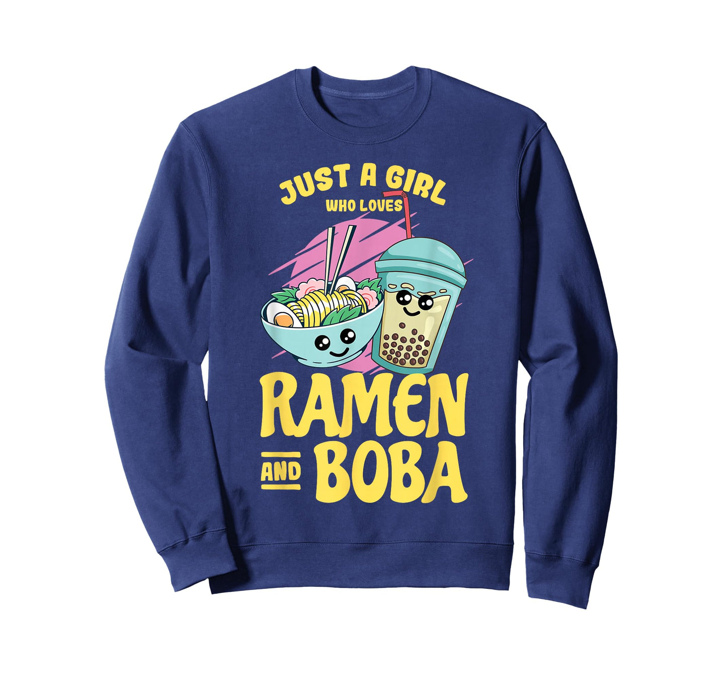 Just a Girl who Loves Ramen and Boba Bubble Tea T-Shirt Small