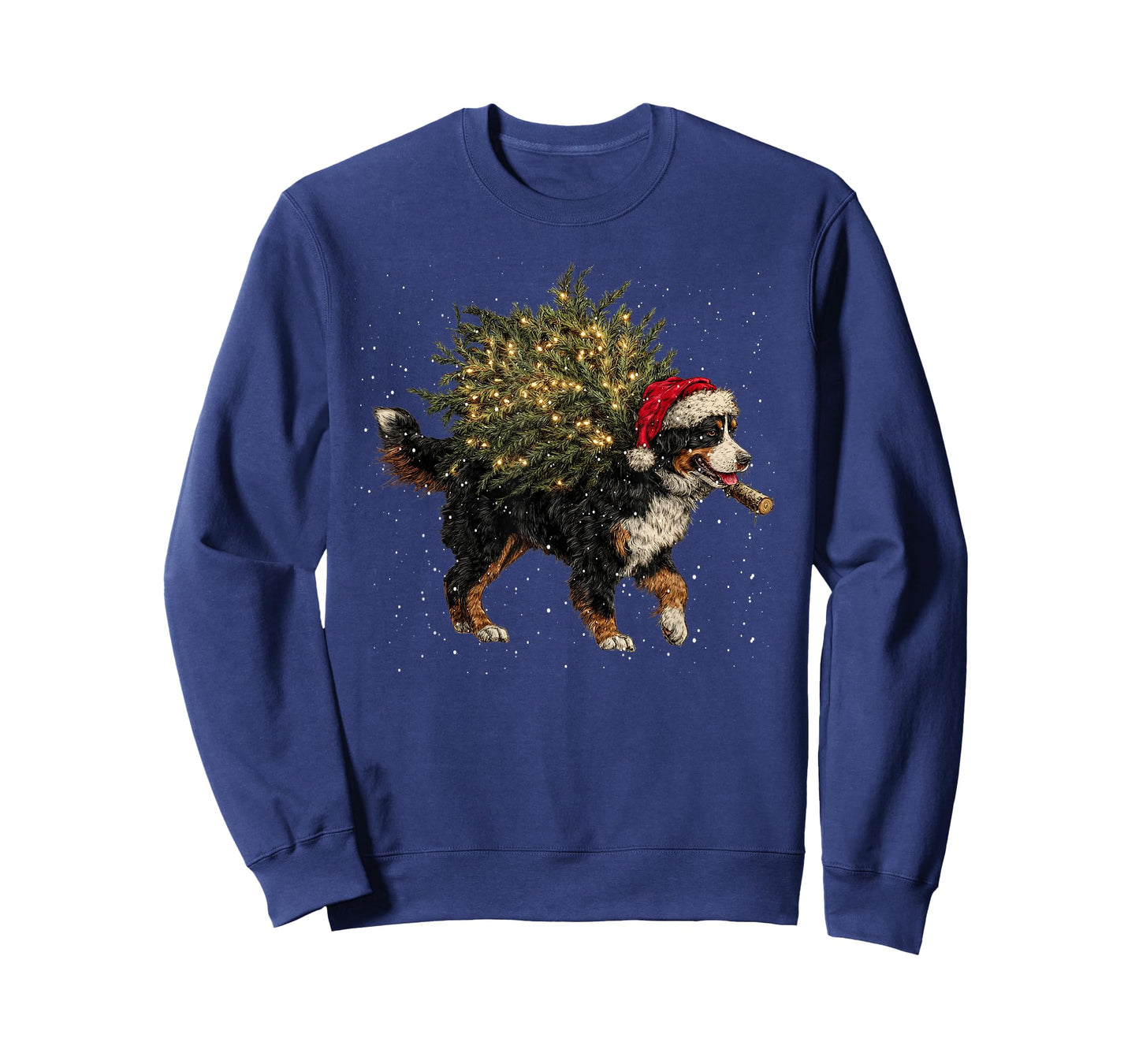 Cute Bernese Mountain Dog in a Christmas Tree for Men Women T-Shirt