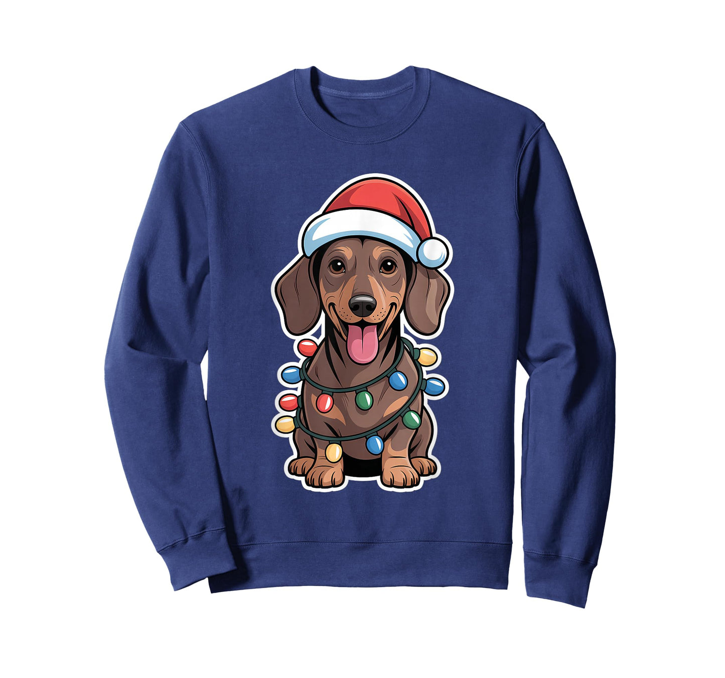 Dachshund Wrapped in Christmas Lights T-Shirt