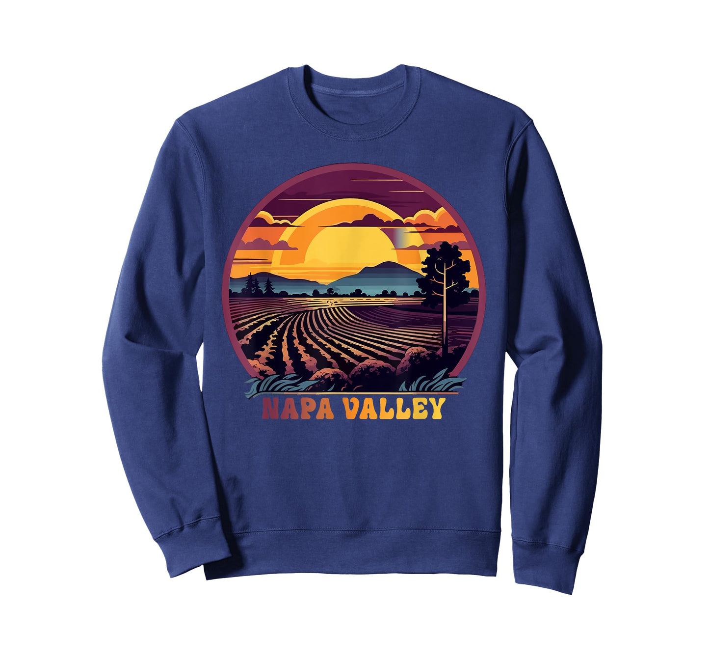Napa Valley Vineyard Winery Vintage Retro Sunset Souvenir T-Shirt