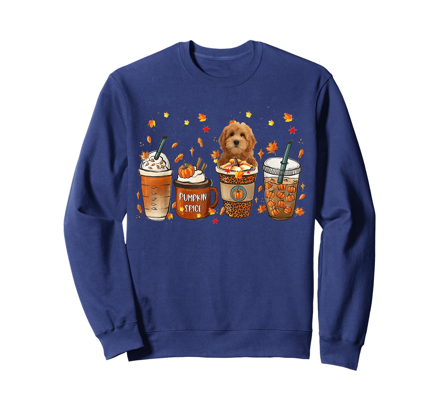 Goldendoodle Fall Coffee Pumpkin Spice Latte Iced Autumn T-Shirt