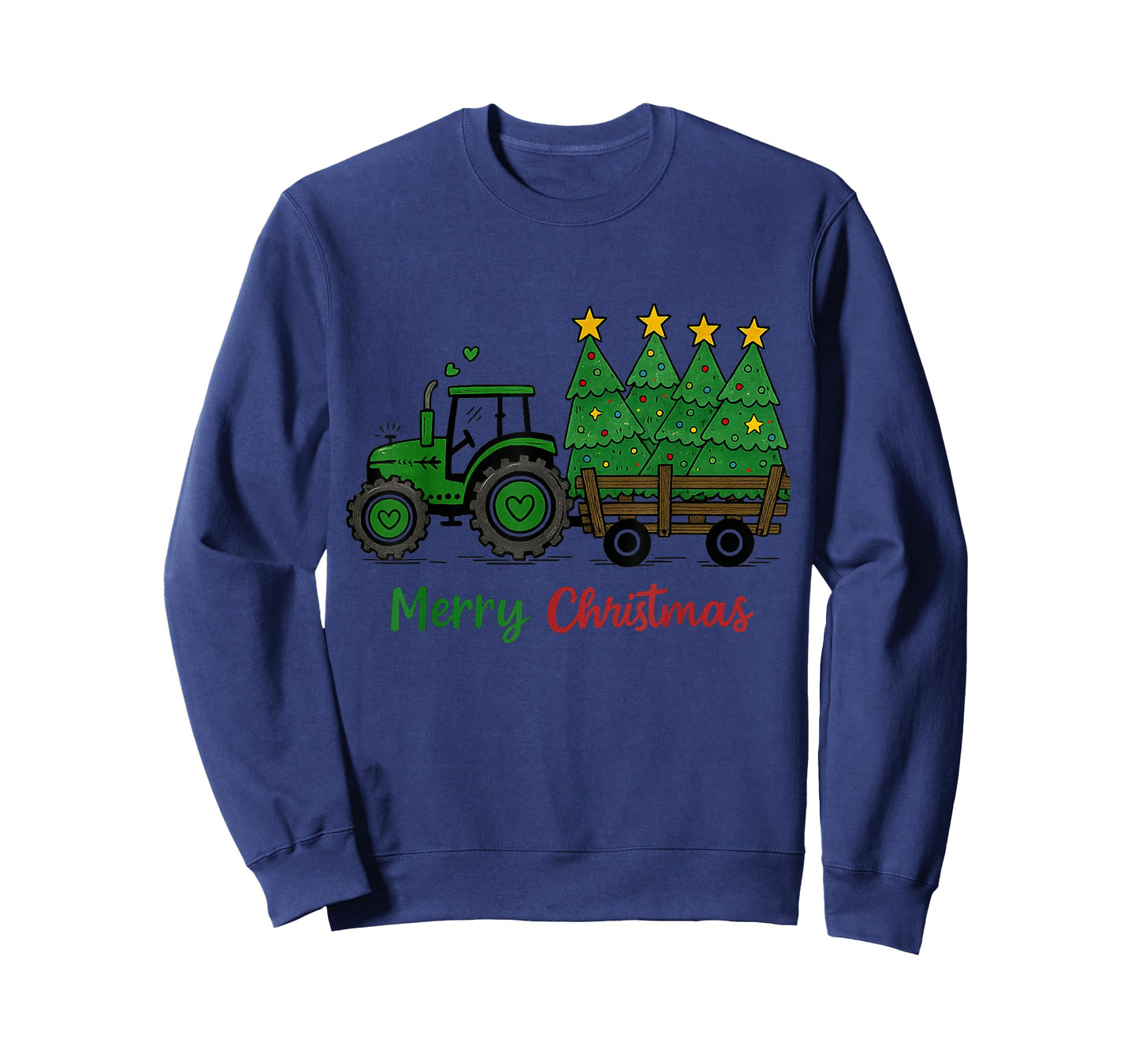 Merry Christmas Tractor Farm Country Christmas Tree T-Shirt