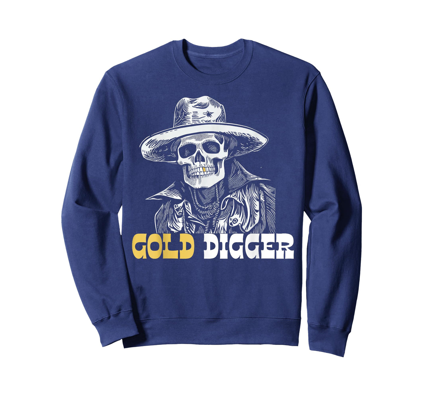 Gold Digger Mining Gold Panning Skull Funny Gold Tooth T-Shirt
