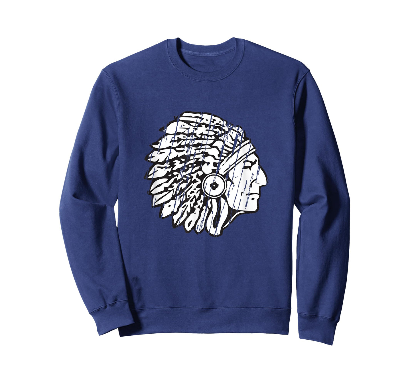 Indian Chief Mascot Headdress Distressed T-Shirt T-Shirt