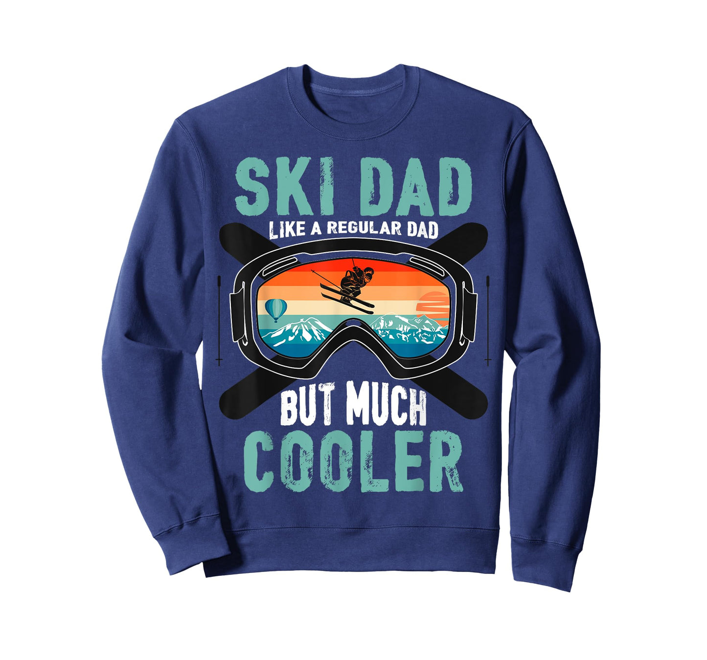 Ski Dad Like A Regular Dad But Cooler Vintage Skier Gift T-Shirt
