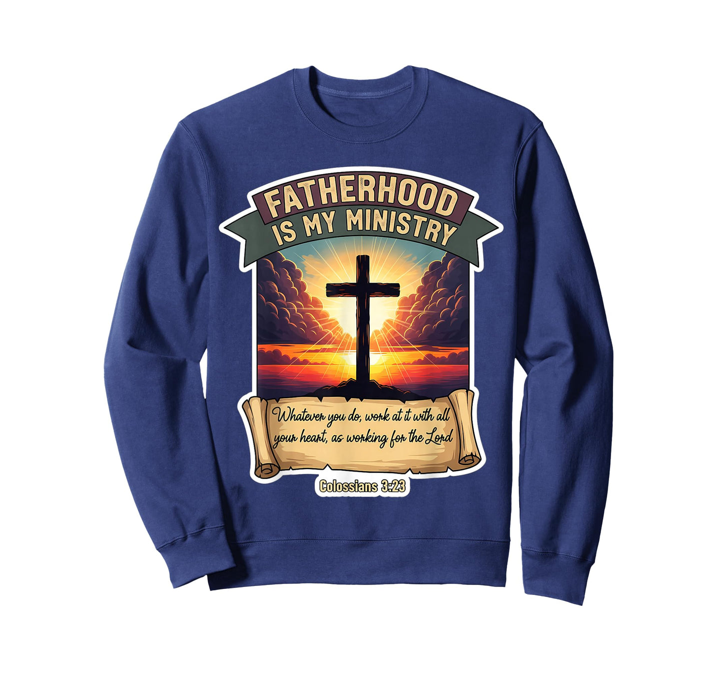 Christian Father's Day Fatherhood is My Ministry Dad Papa T-Shirt