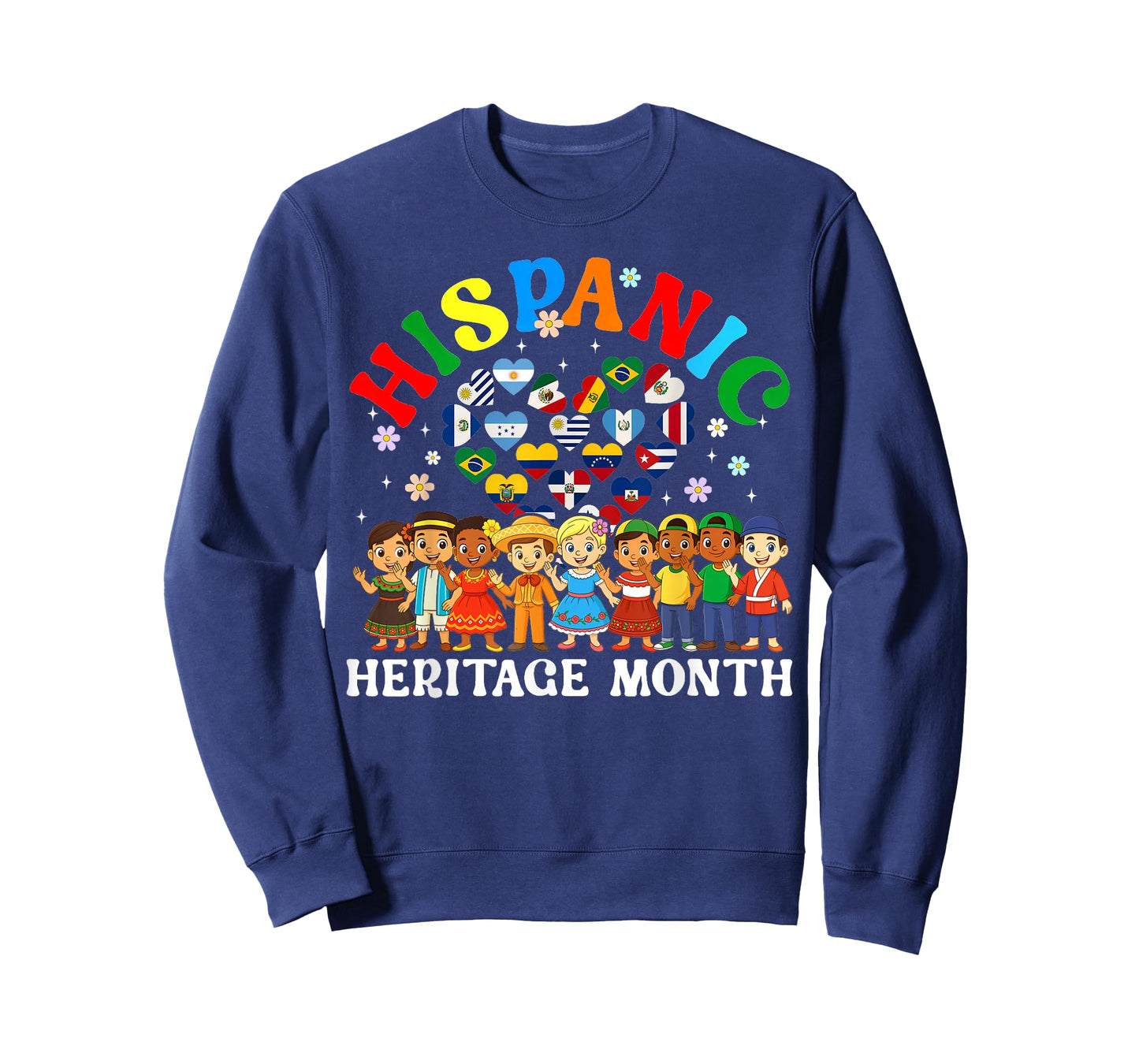 Hispanic Heritage Month All Latin Countries Boys Girls Kids T-Shirt
