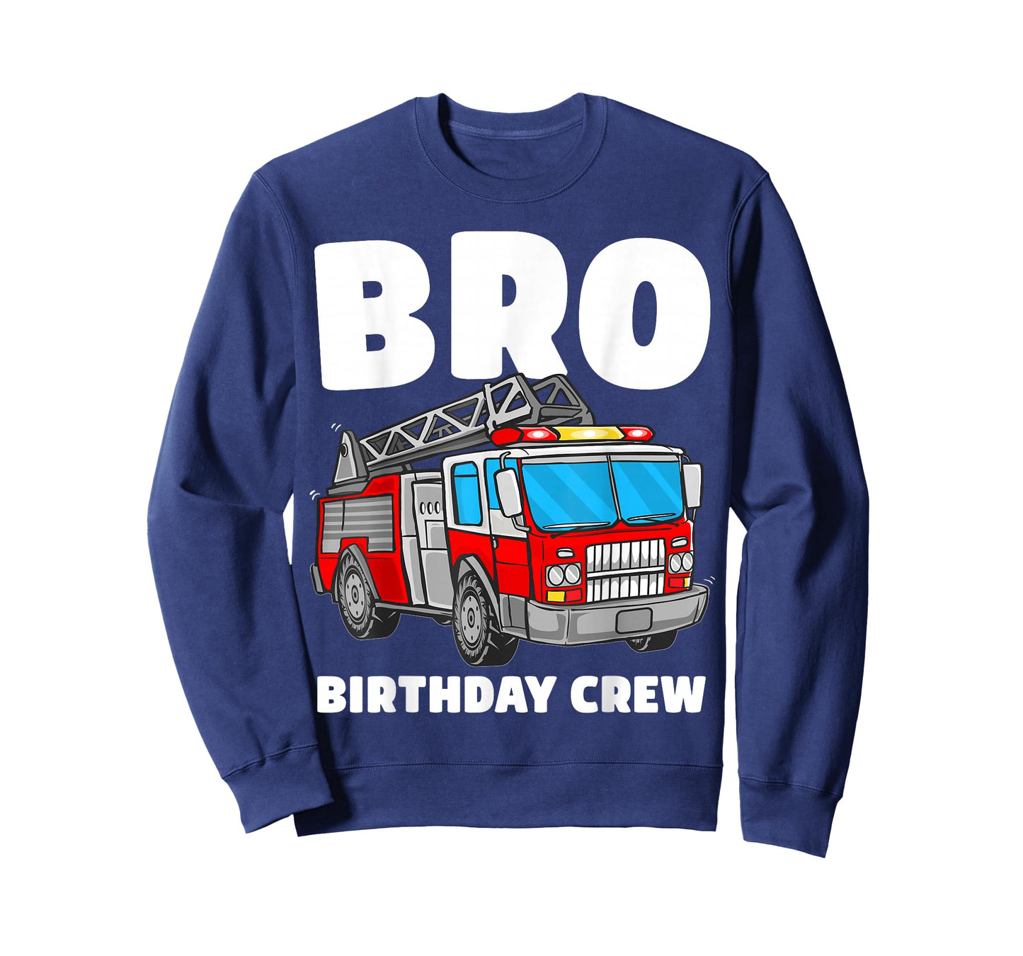 Bro Birthday Crew Brother Fire Truck Firefighter Fireman T-Shirt