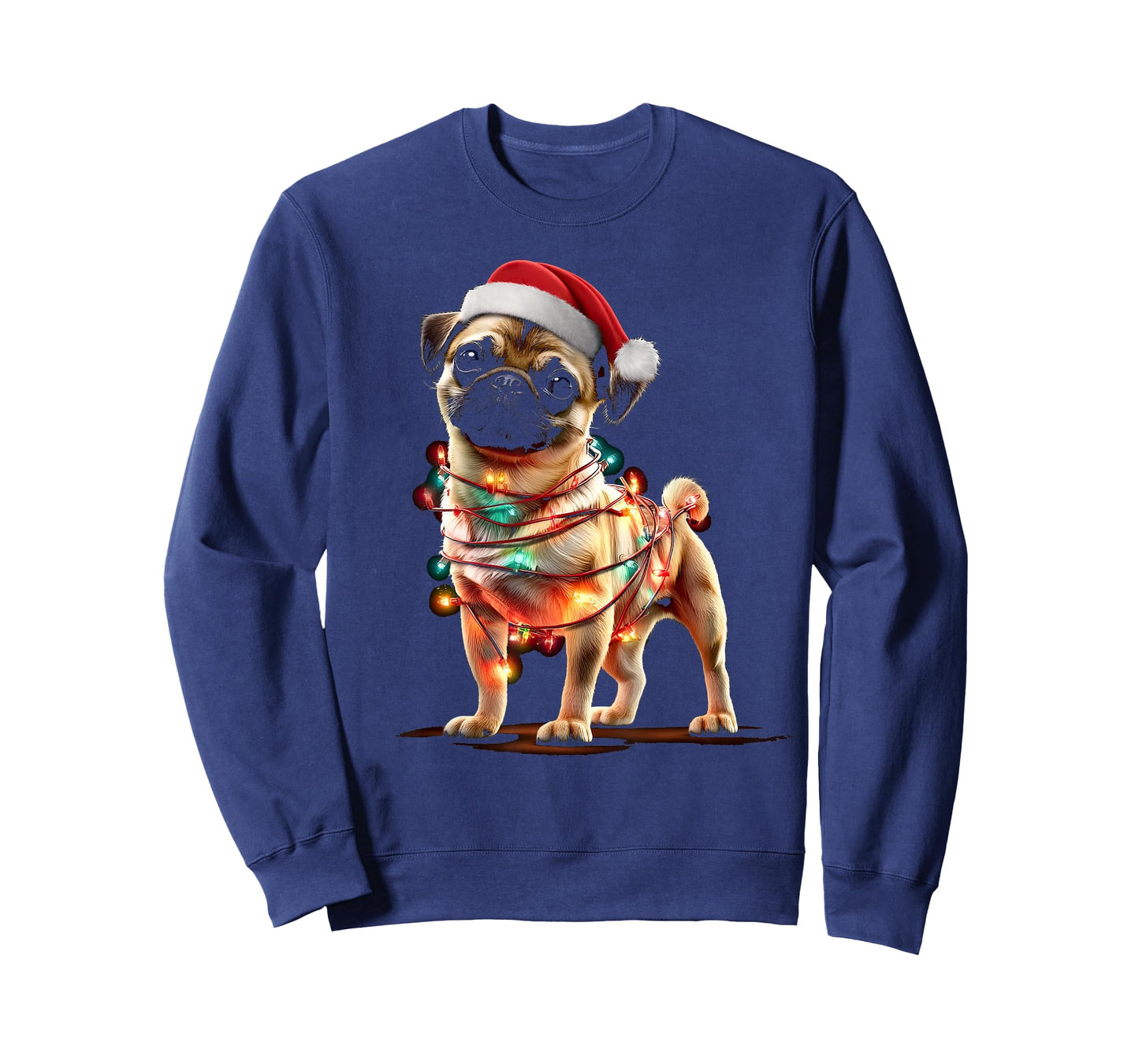 Funny Chug Christmas Graphics Dog Lights Lover T-Shirt