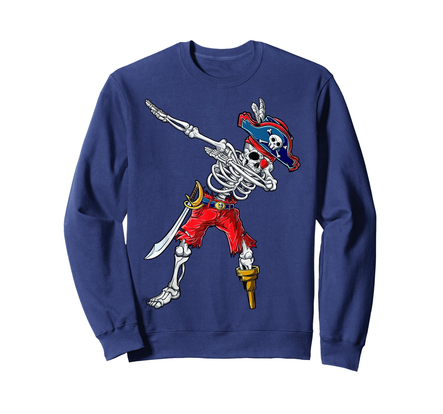 Dabbing Skeleton Pirate T Shirt Halloween Kids Boys Men Gift T-Shirt