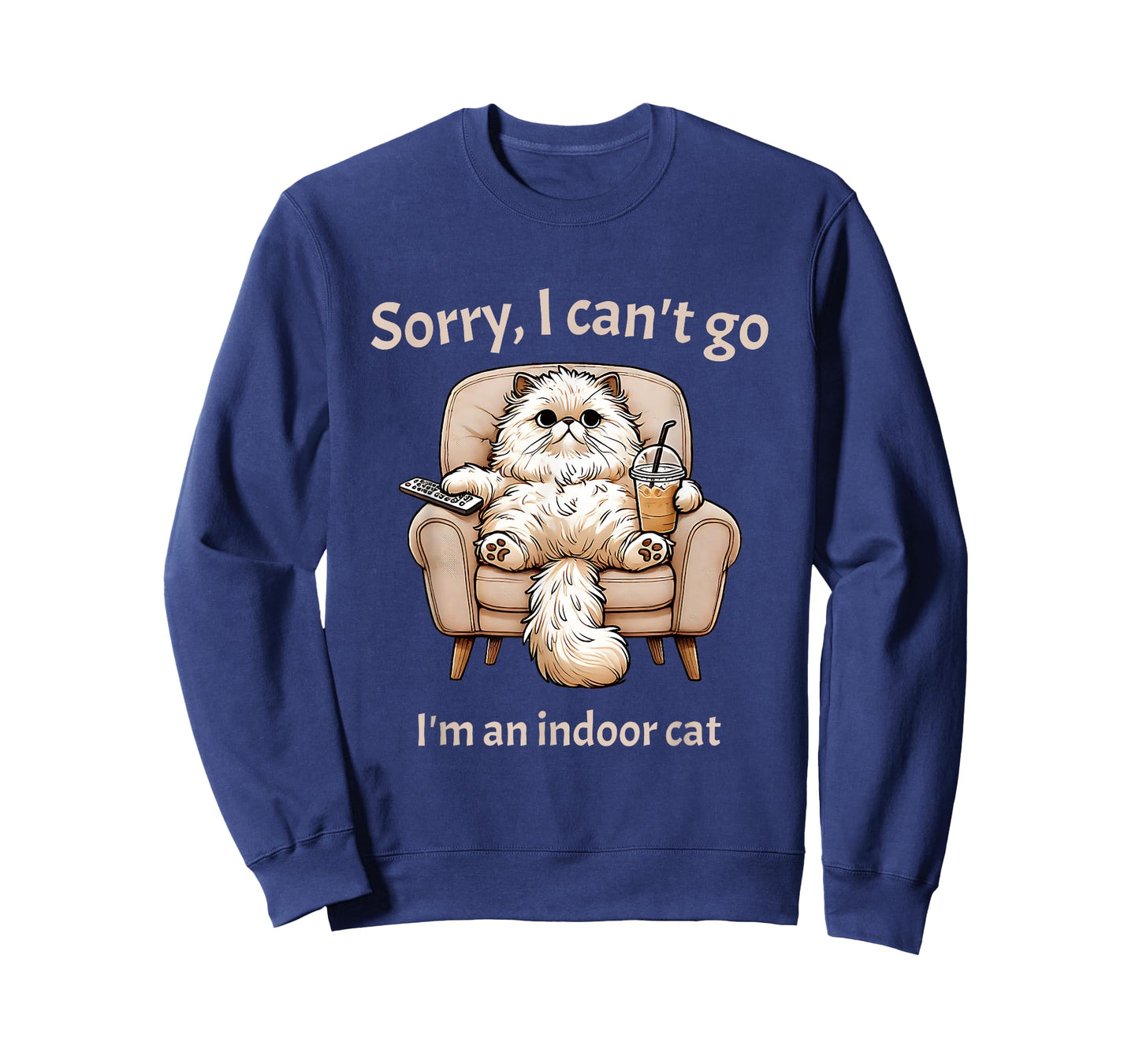 Indoor Cat Sorry I Can't Go Introvert Humor T-Shirt