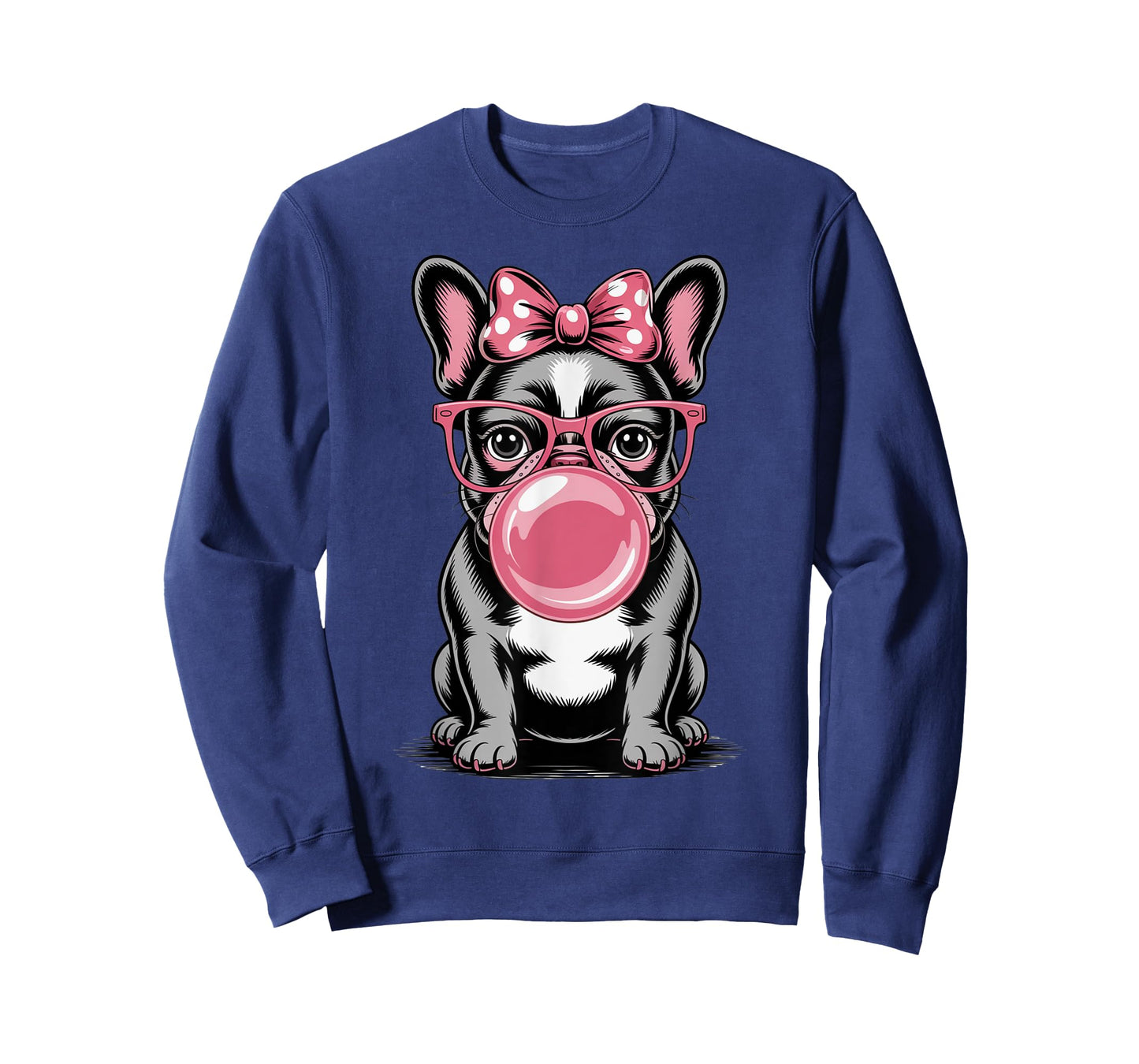 Cute French Bulldog Bubble Gum For Women Vintage Frenchie T-Shirt