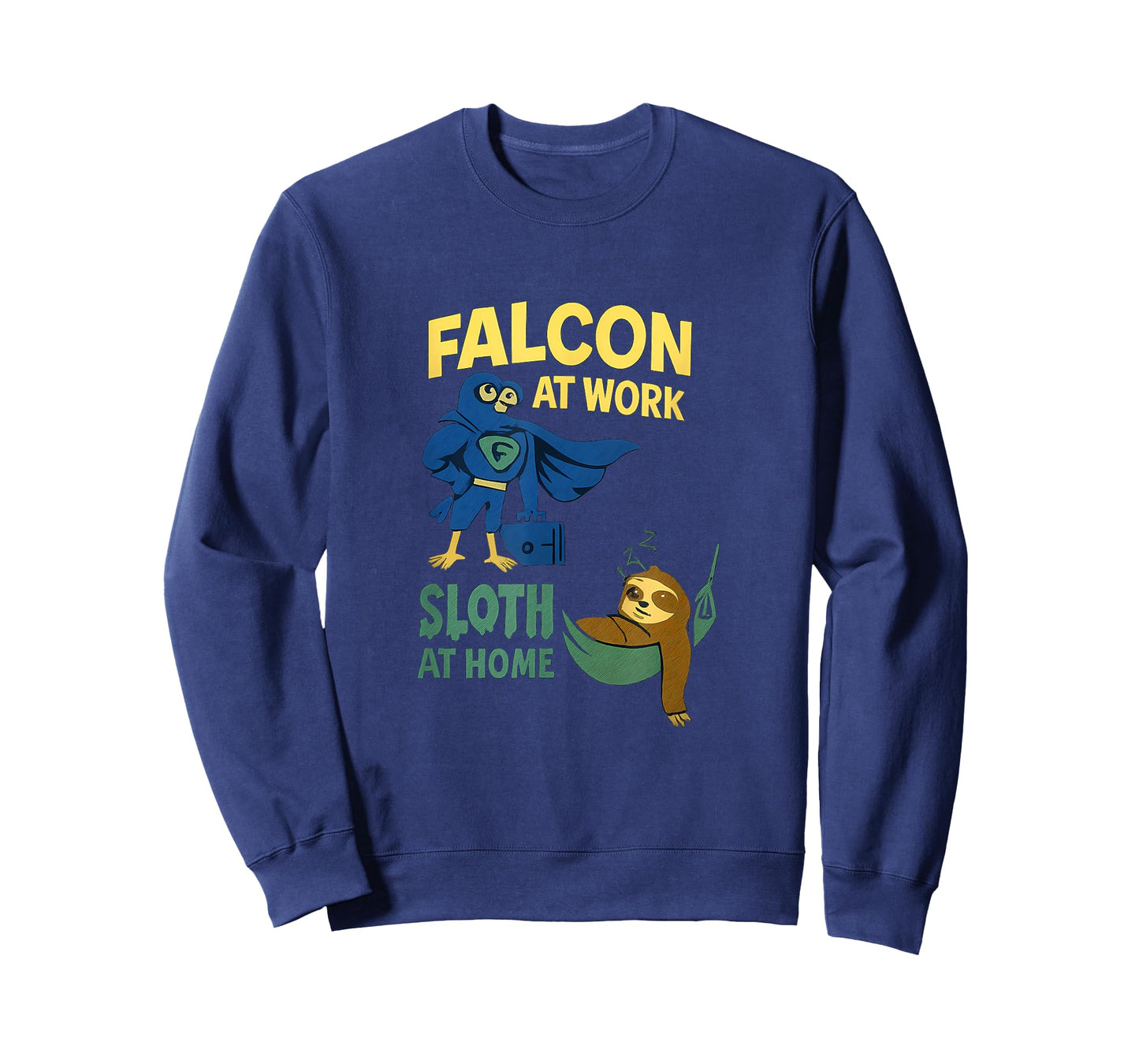 Falcon at Work Sloth at Home Work Play Balance T-Shirt
