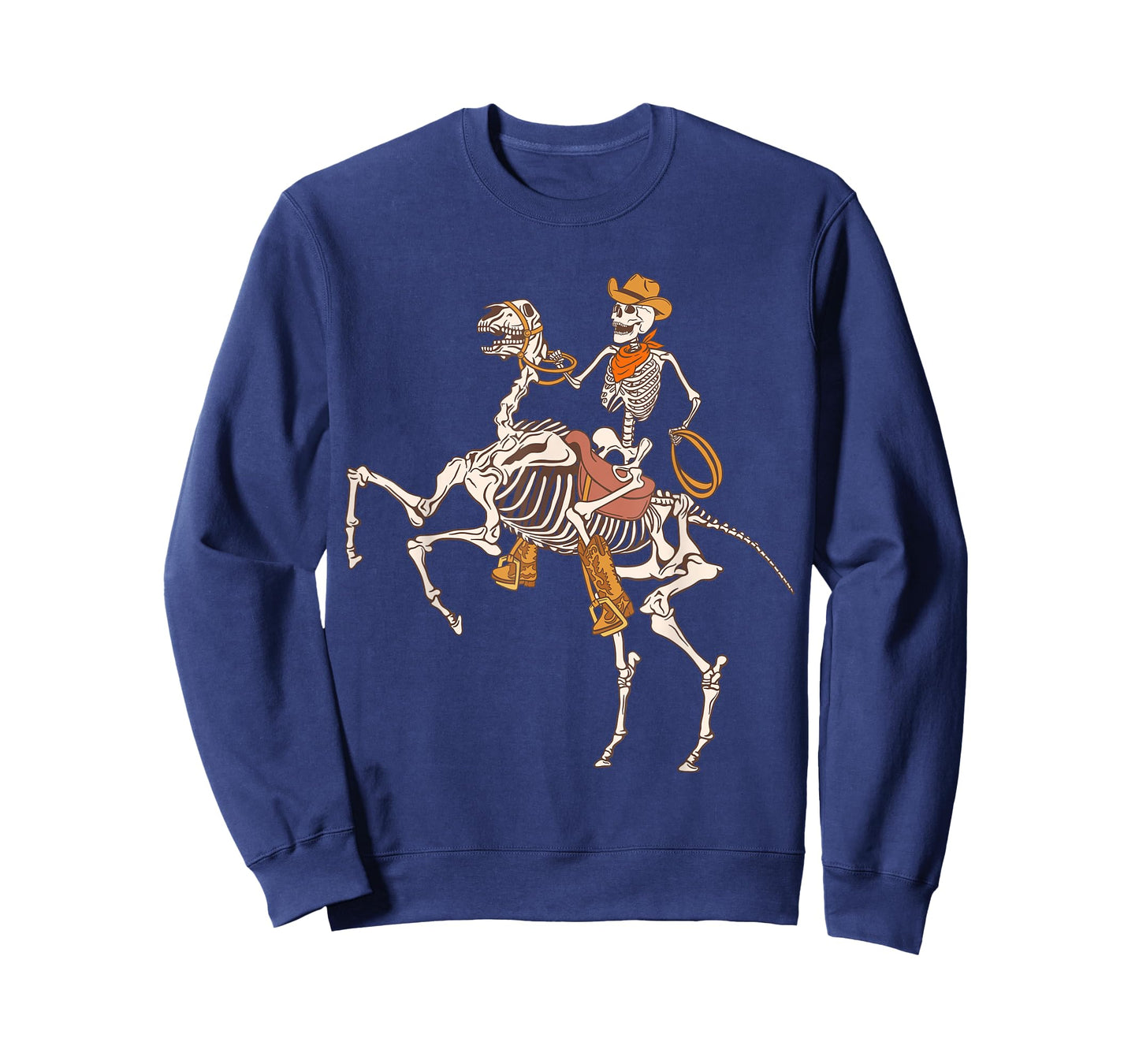 Cowboy Skeleton Riding Horse Funny Halloween Cowgirl Cowboy T-Shirt