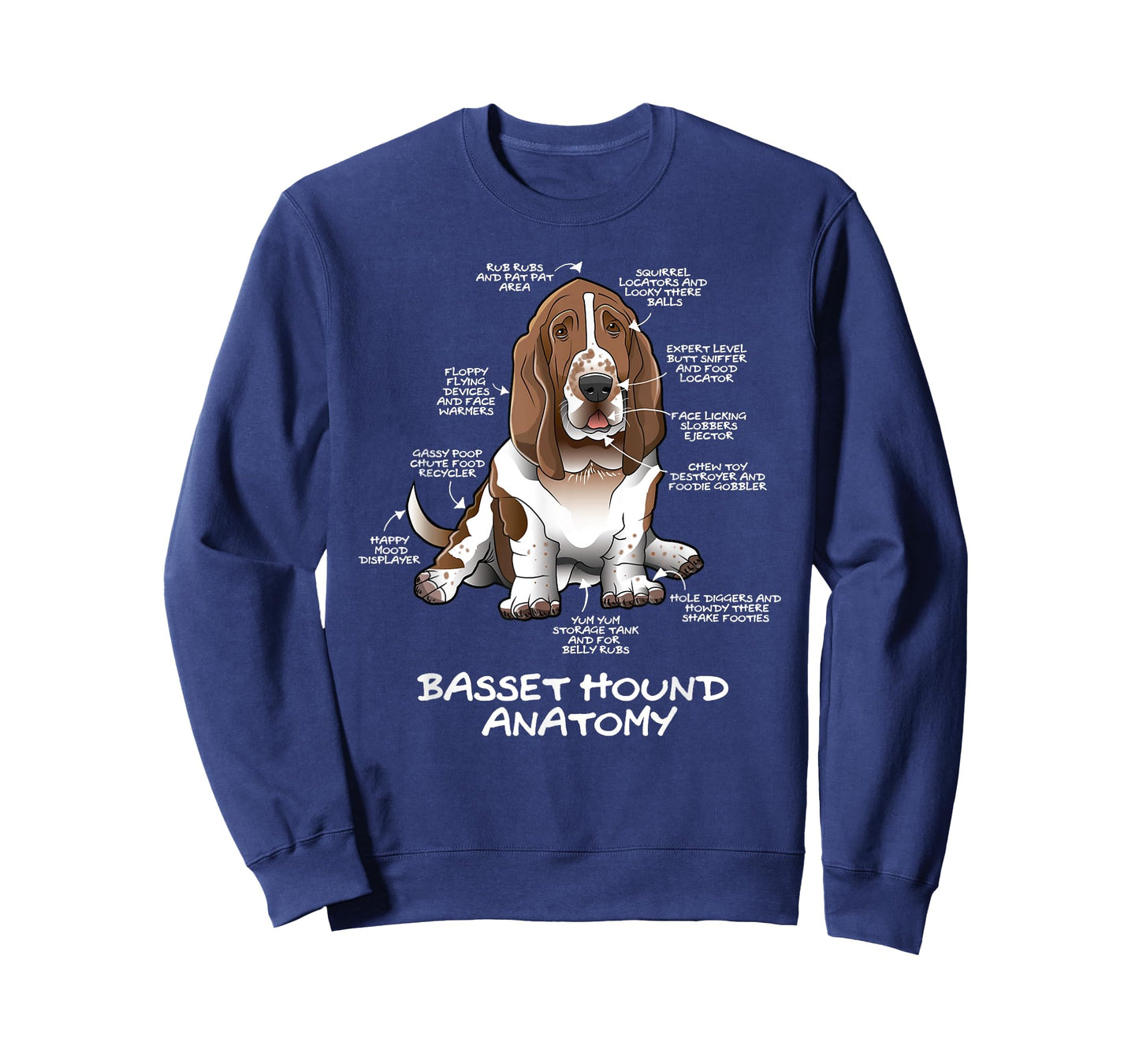Funny Cute Basset Hound Anatomy Dog Biology T-Shirt for Men Women