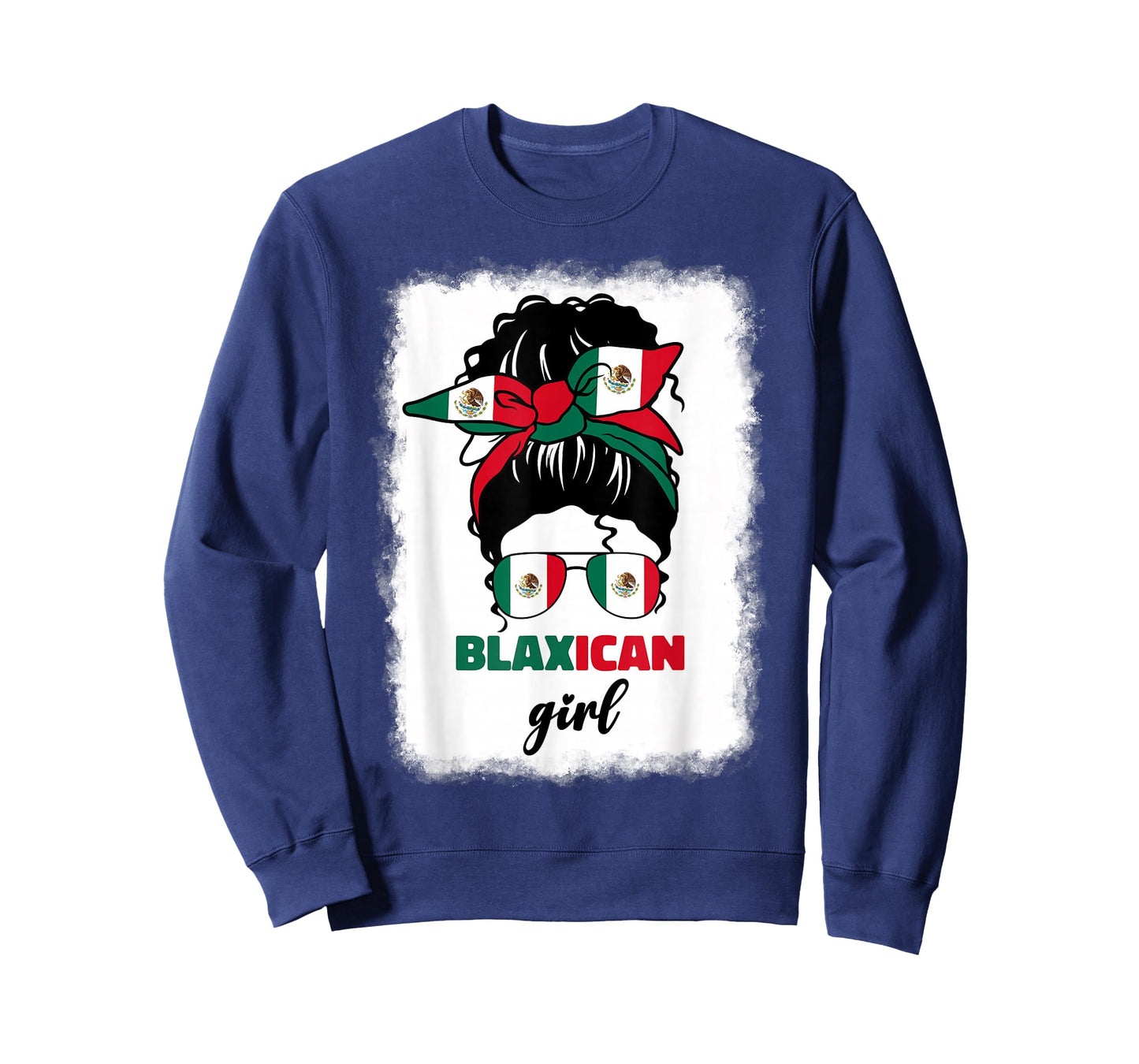 Blaxican Mexican American Black Girl Mexico Flag Chicano Fun T-Shirt