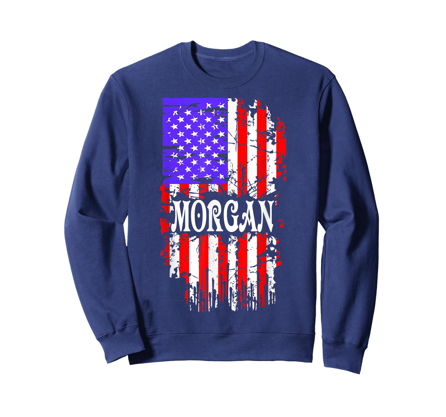 Morgan USA Flag Last Name Surname Proud Gift Tshirt