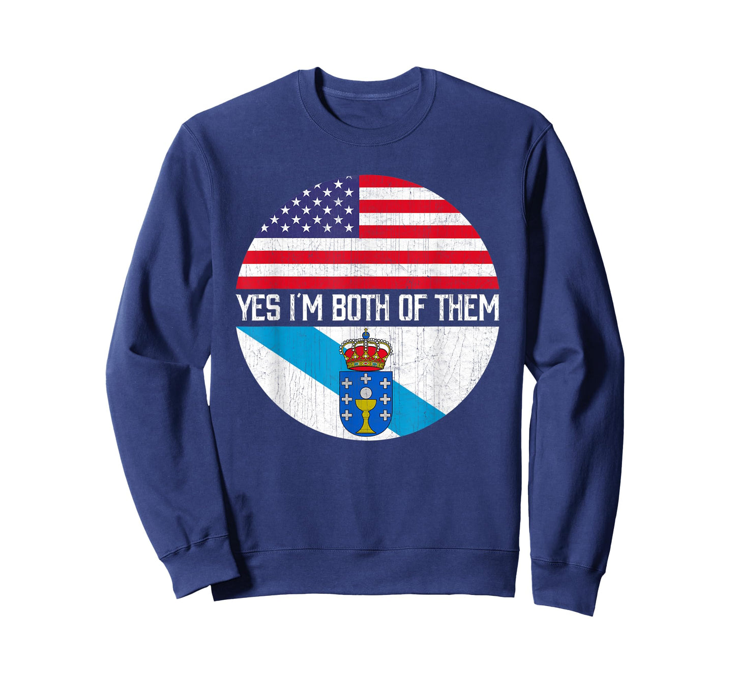 Half American Half Galician USA Flag Family Heritage T-Shirt for Women Kids Men