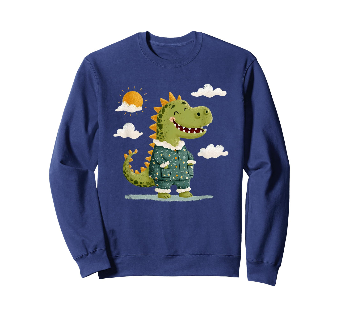 Smiling Dinosaur in Pajama for Tired Boys and Girls T-Shirt