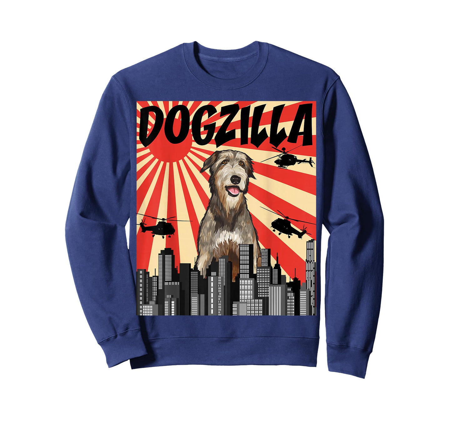 Funny Retro Japanese Dogzilla Irish Wolfhound T-Shirt