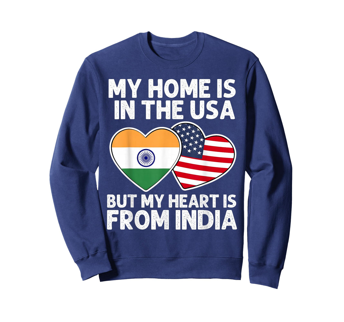 My Home USA My Heart India Indian American Pride Flag T-Shirt