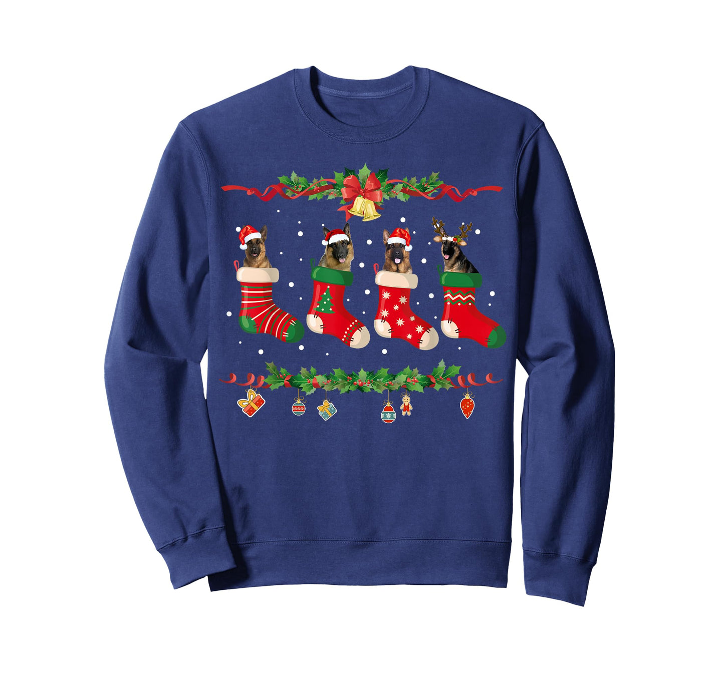 German Shepherd Christmas Shirt Stocking Dog Xmas T-Shirt