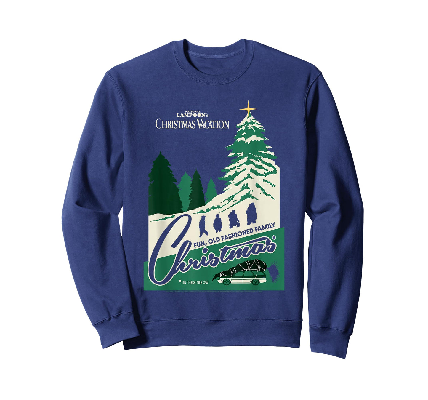 Christmas Vacation Fun Old Fashioned Postcard Holiday Movie T-Shirt