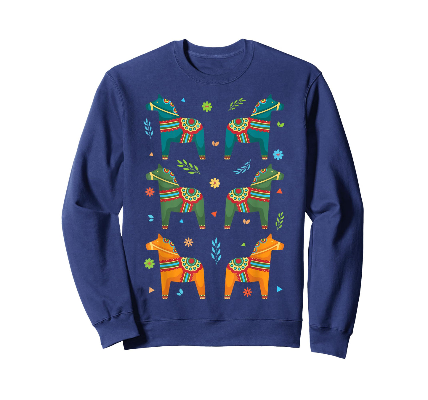 Dala Horse Sweden Swedish Dalecarlian Horses Scandinavian T-Shirt