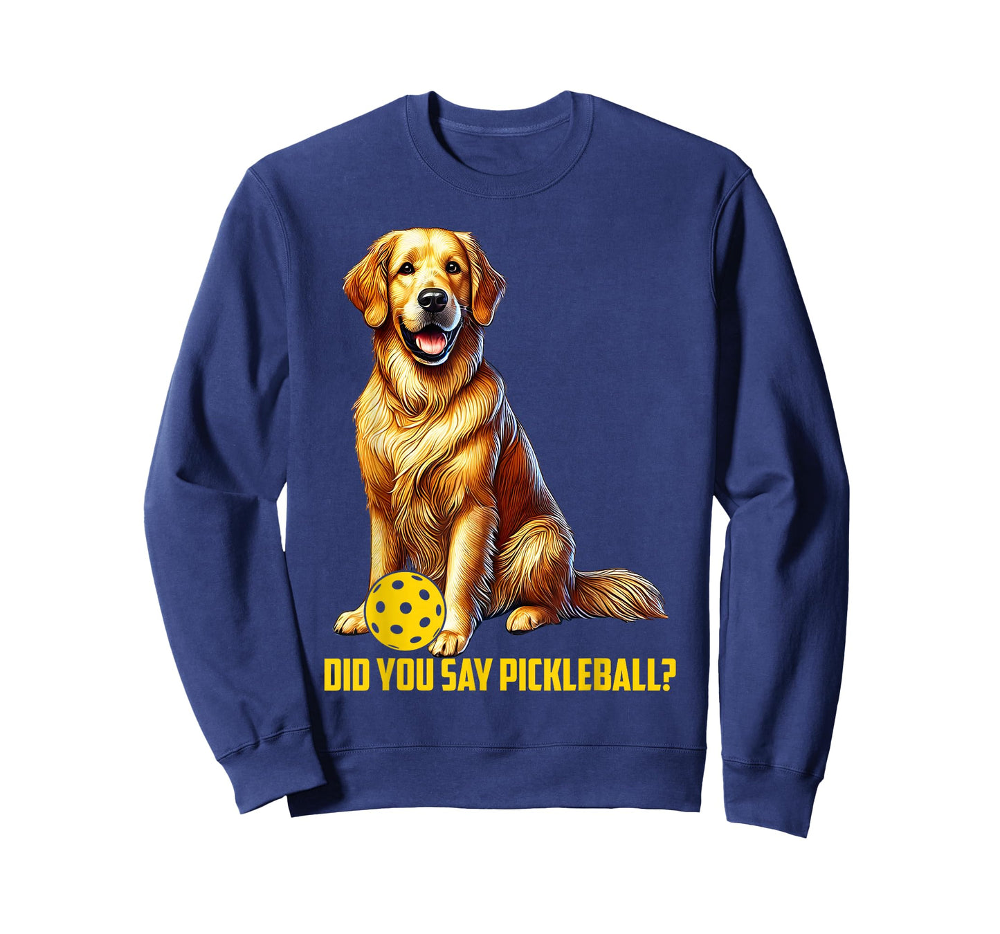 Cute Golden Retriever Pickleball Dog T-Shirt