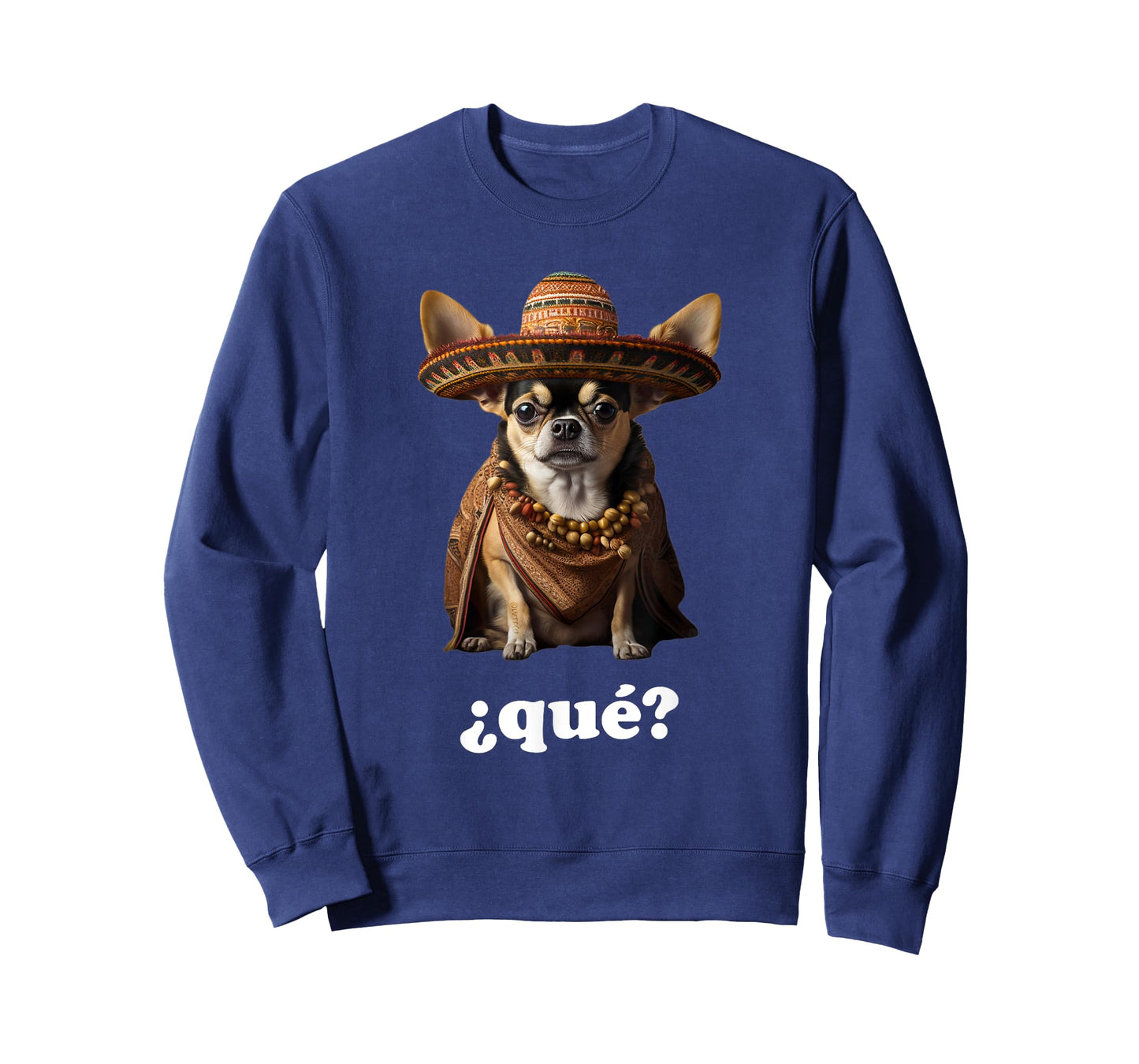 Funny Chihuahua in Sombrero and Spanish – What? (¿Qué?) T-Shirt