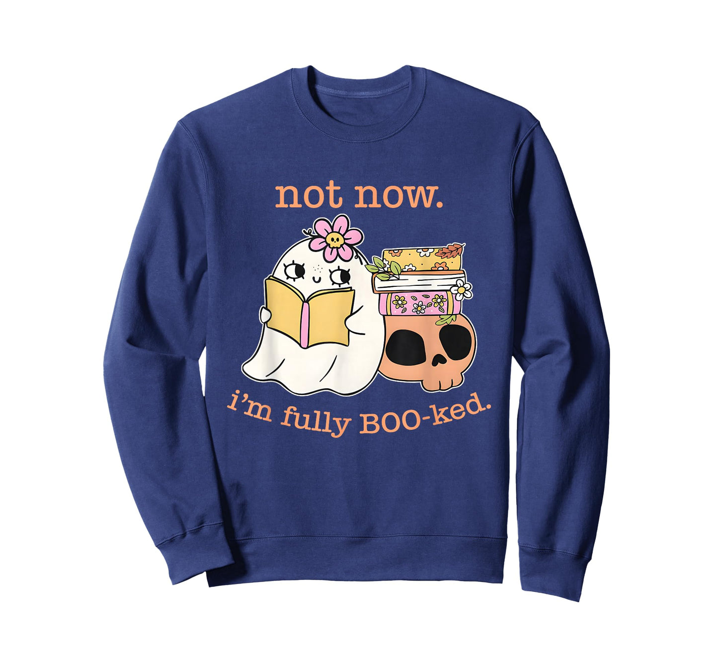 Not Now. I'm Fully Boo-KED. Funny Halloween Book Lover T-Shirt