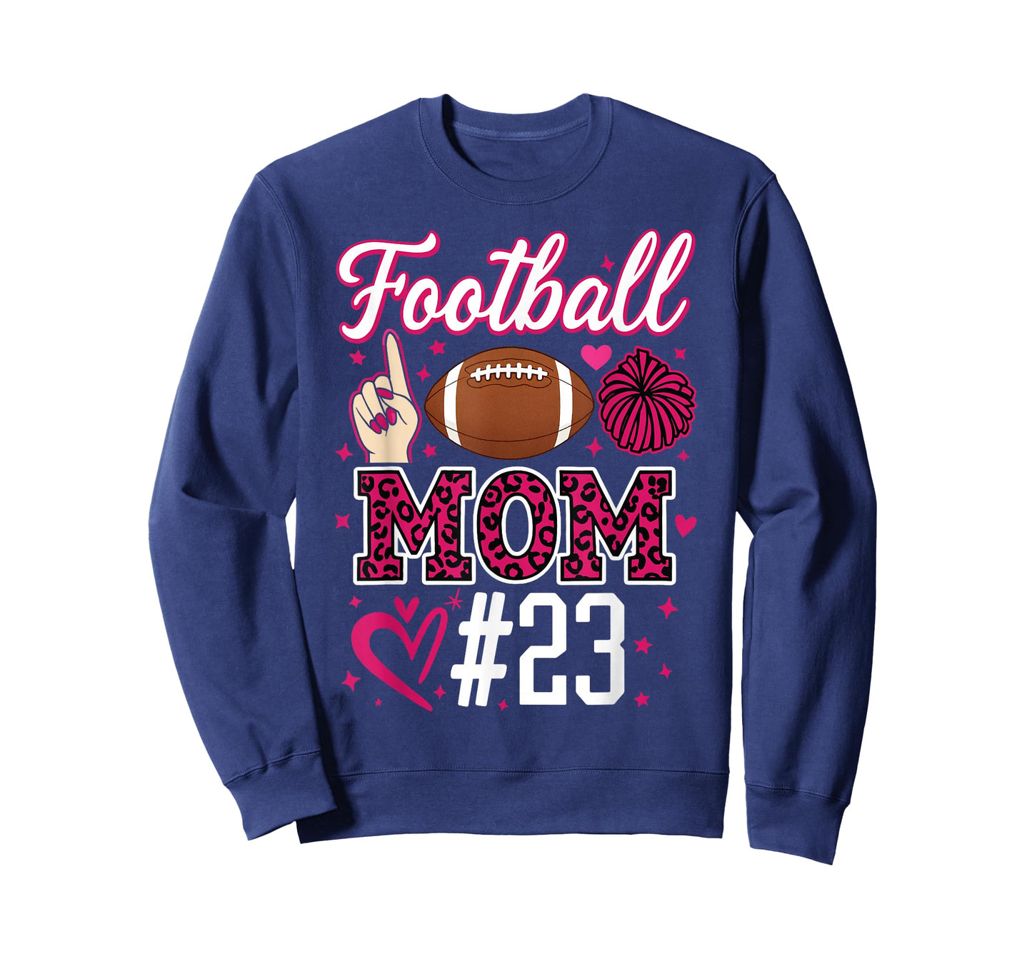 Football Mom #23 Funny Mother Woman Supporter Girl Son Fan T-Shirt