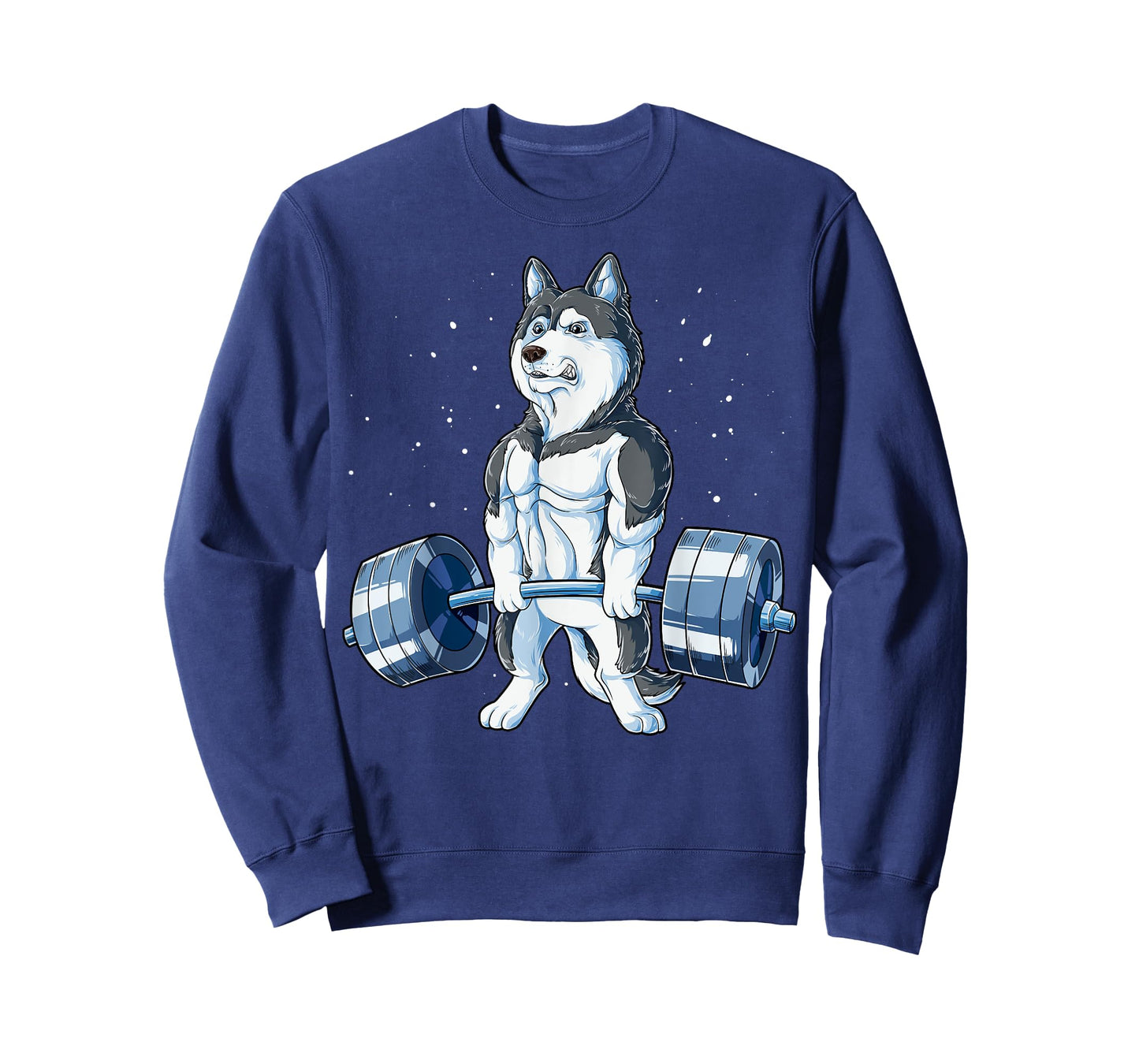Siberian Husky Weightlifting Funny Deadlift Men Fitness Gym T-Shirt
