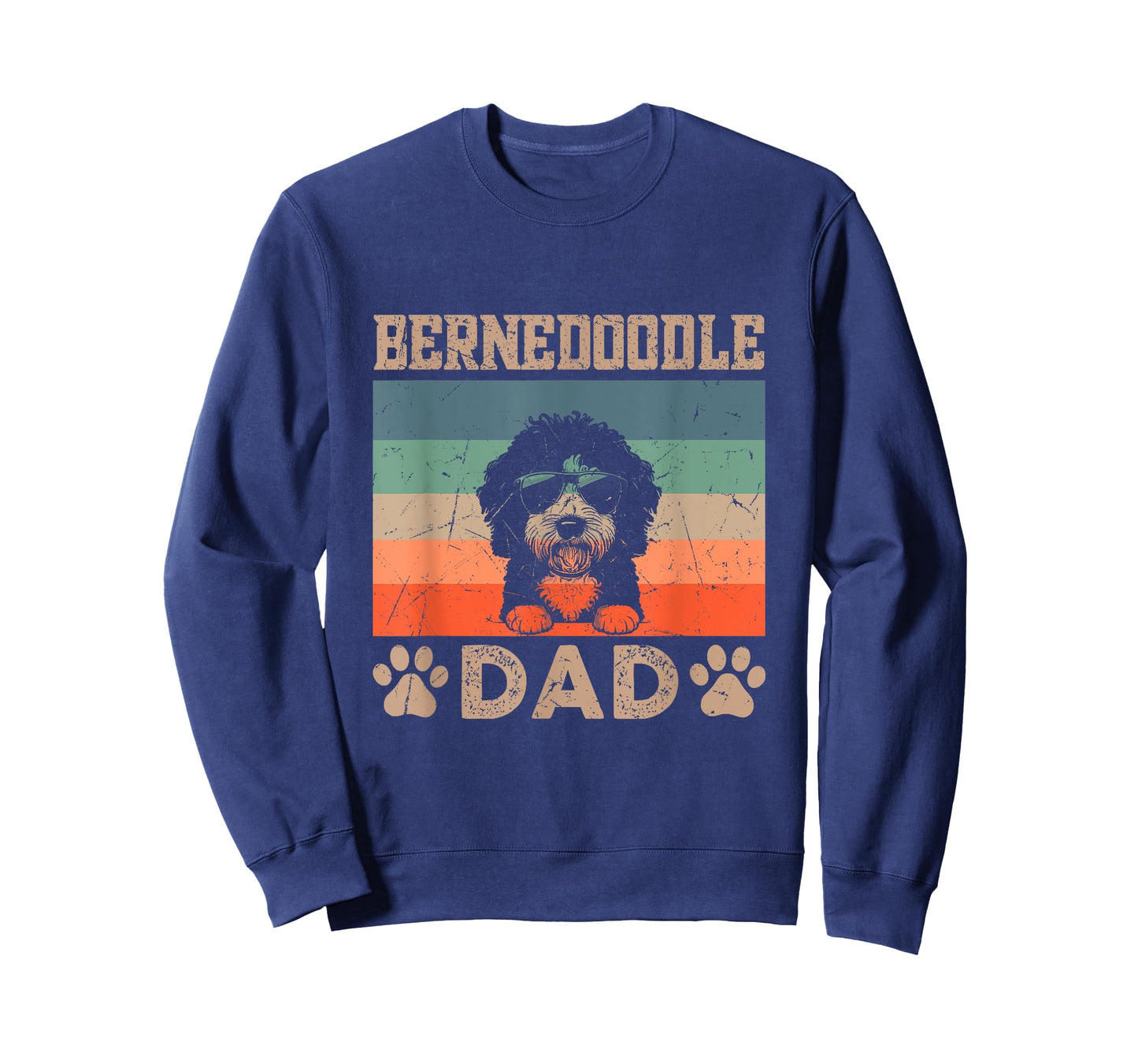 Vintage Bernedoodle Dad Gifts Funny Dog Dad Father's Day Men Women Girls Kids T-Shirt