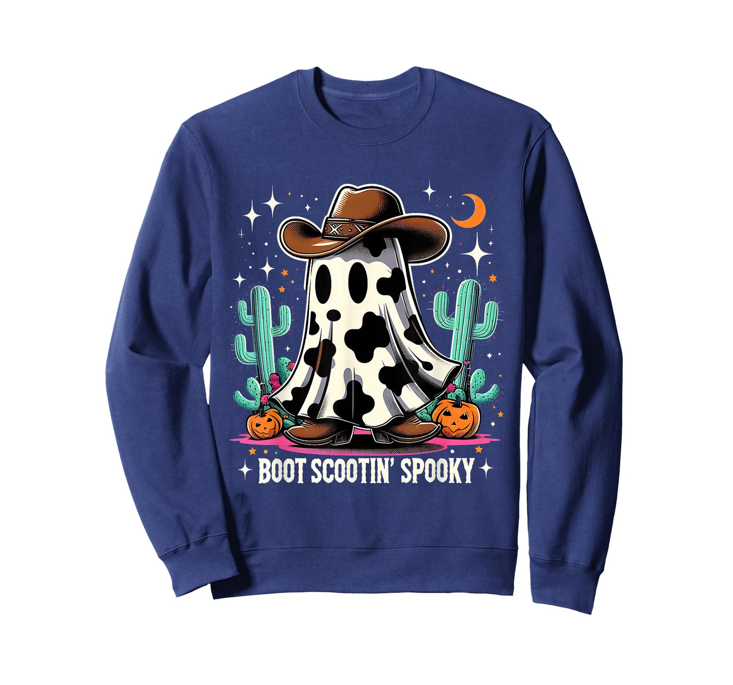 Cowboy Ghost Boot Scootin Spooky Western Vibes T-Shirt