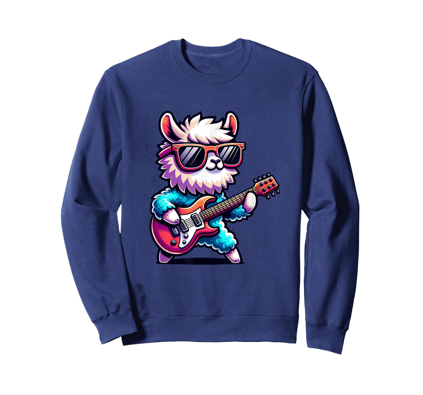 Cool Llama with E-Guitar T-Shirt