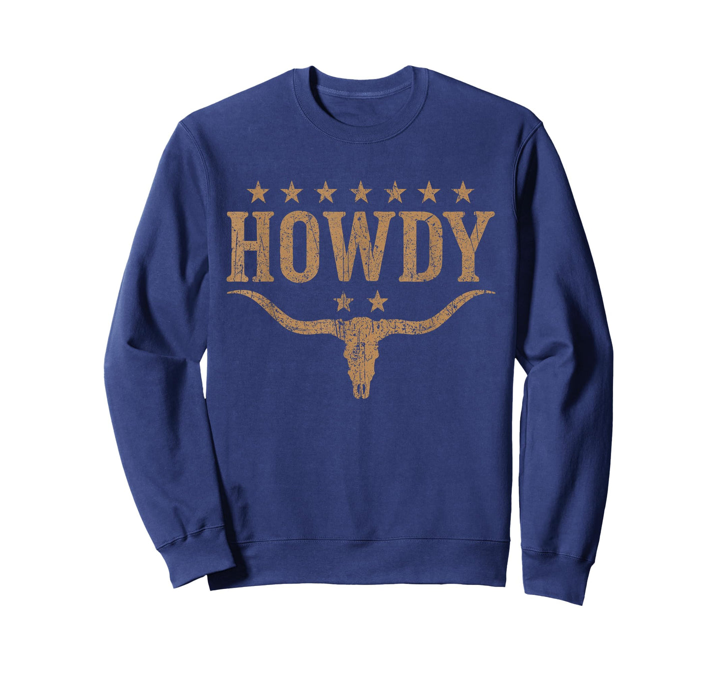 Long Horns Bull Skull Cowboy Cowgirl Western Country Howdy T-Shirt