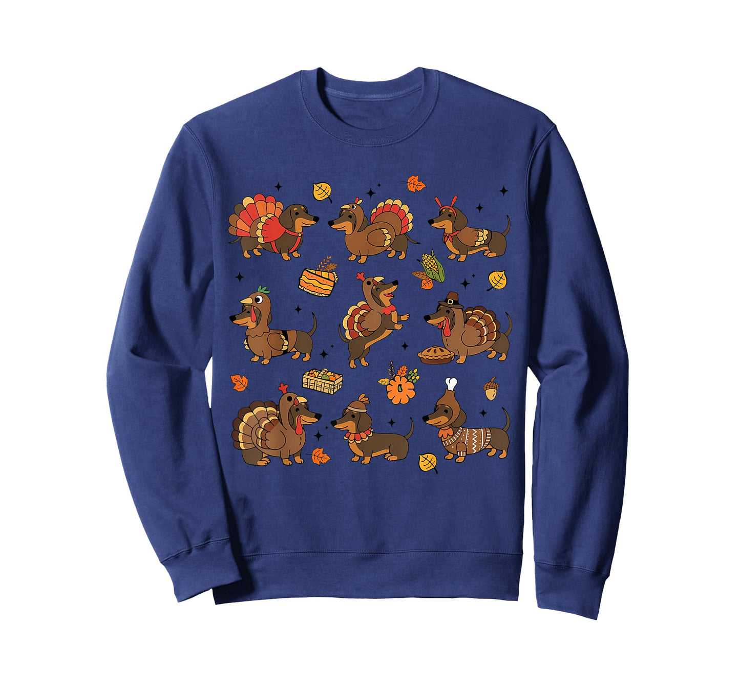 Thanksgiving Dog Dachshund Turkey Wiener Fall Men Women Kid T-Shirt