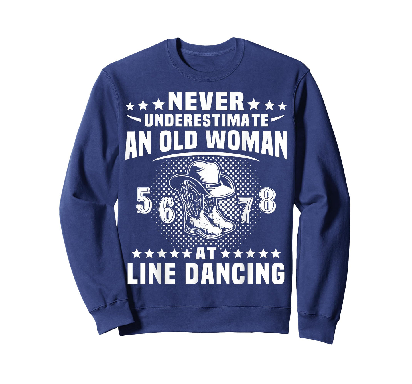 Line Dancing Never Underestimate Old Woman Line Dance T-Shirt