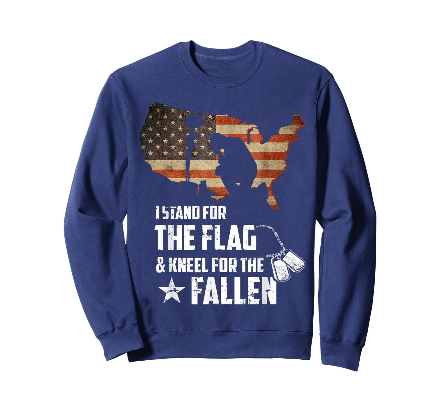 I Stand For The Flag And Kneel For The Fallen USA Veteran T-Shirt