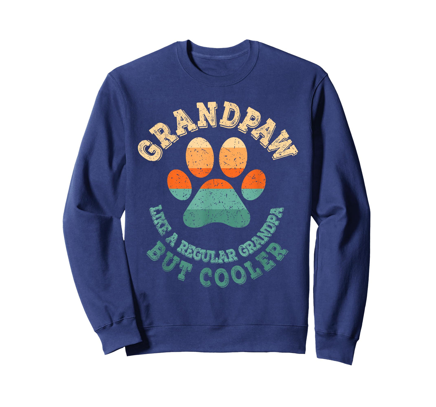 Grandpaw Dog Grandpa Grandfather Funny Grand Paw Retro Men T-Shirt